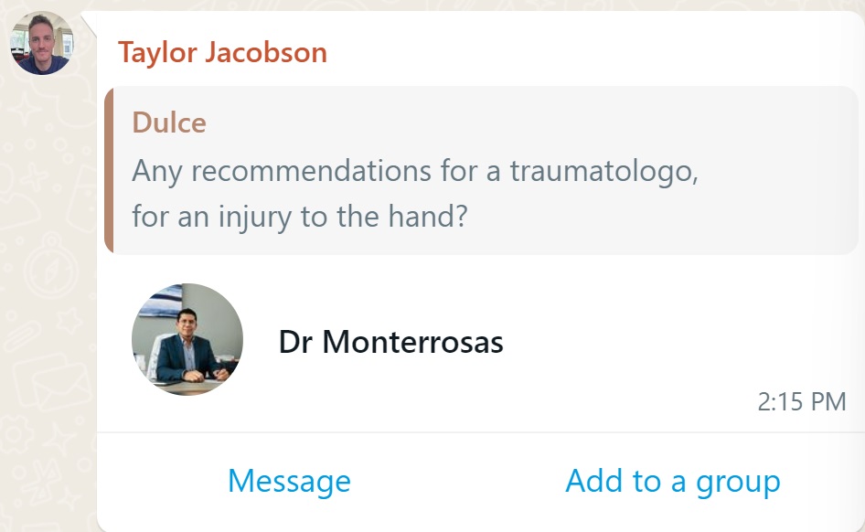 Recommendation screenshot