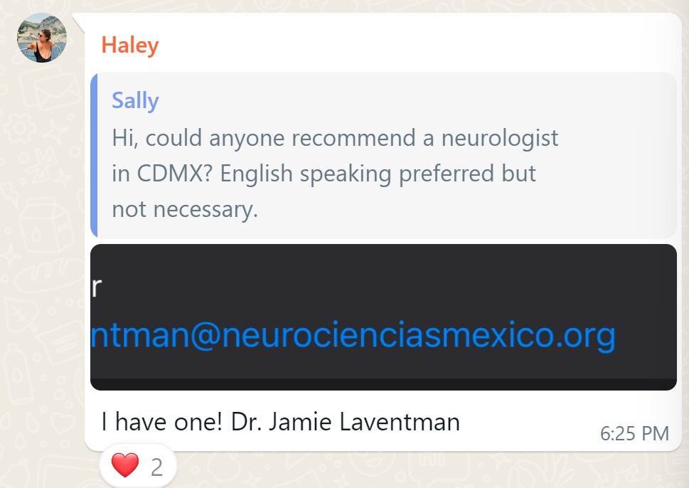 Recommendation screenshot