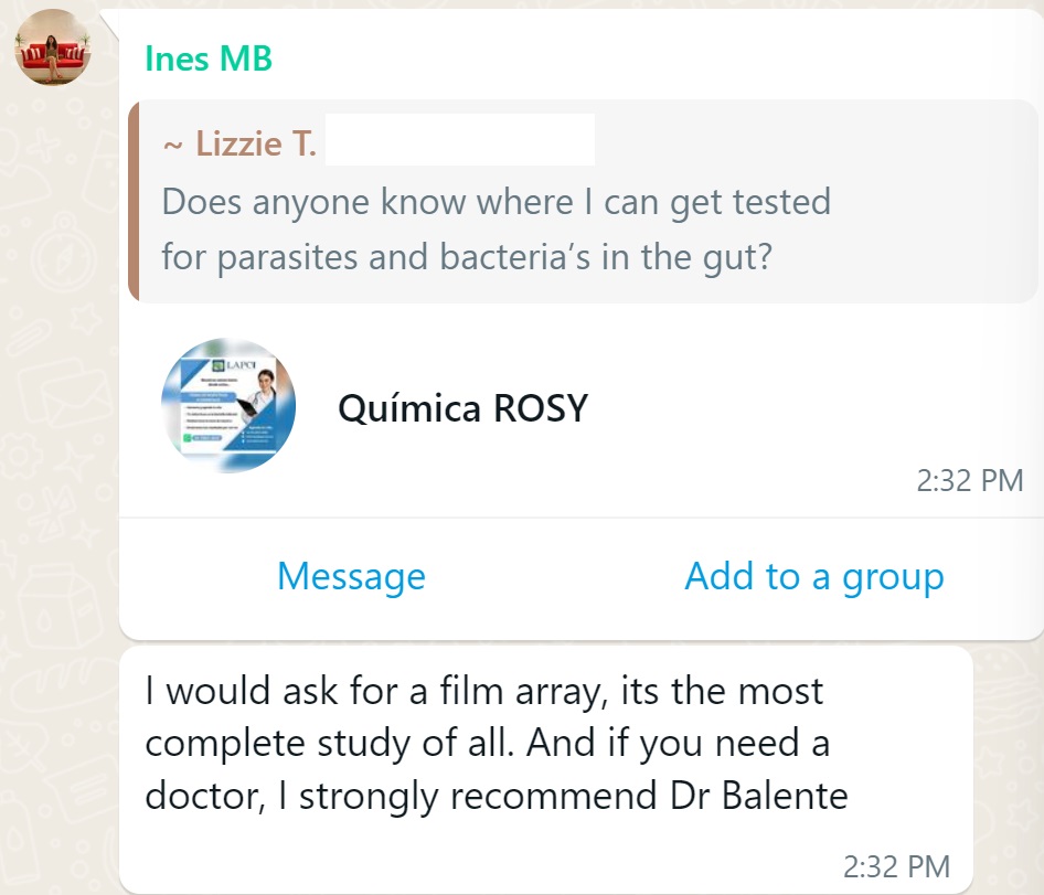 Recommendation screenshot