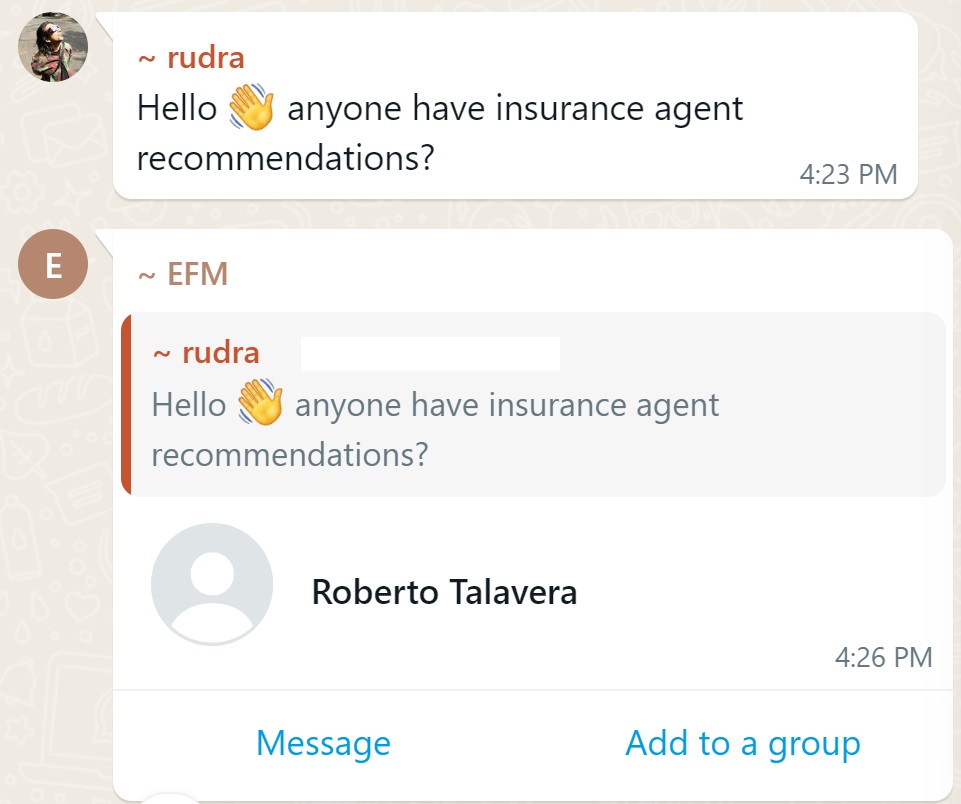 Recommendation screenshot