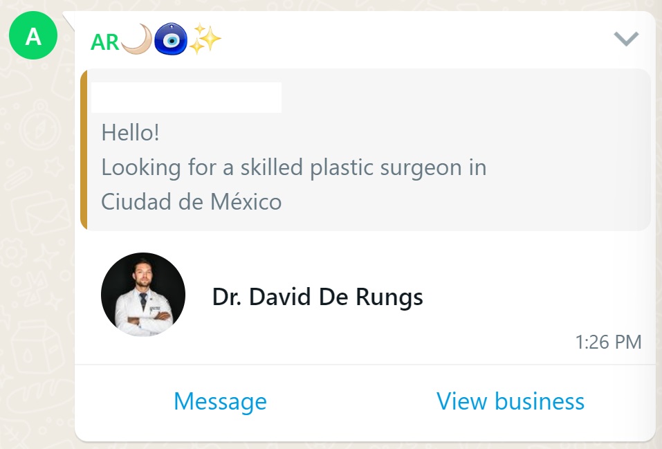 Recommendation screenshot