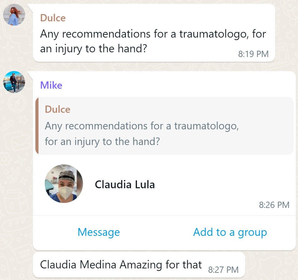 Recommendation screenshot