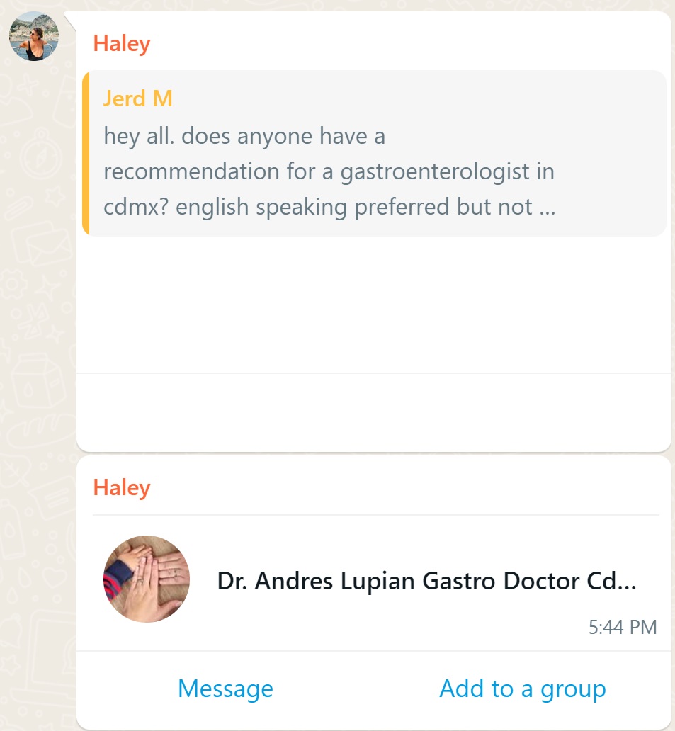 Recommendation screenshot
