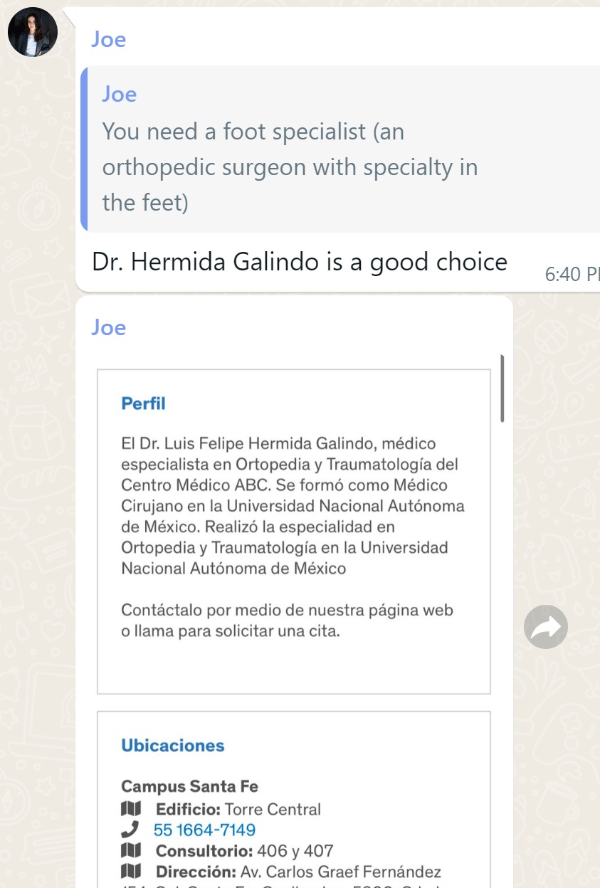 Recommendation screenshot