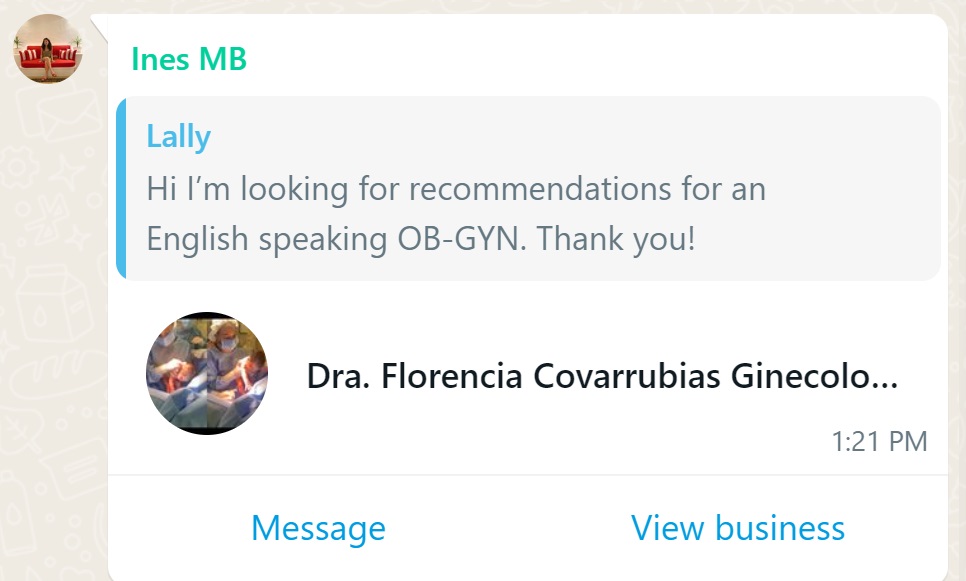 Recommendation screenshot