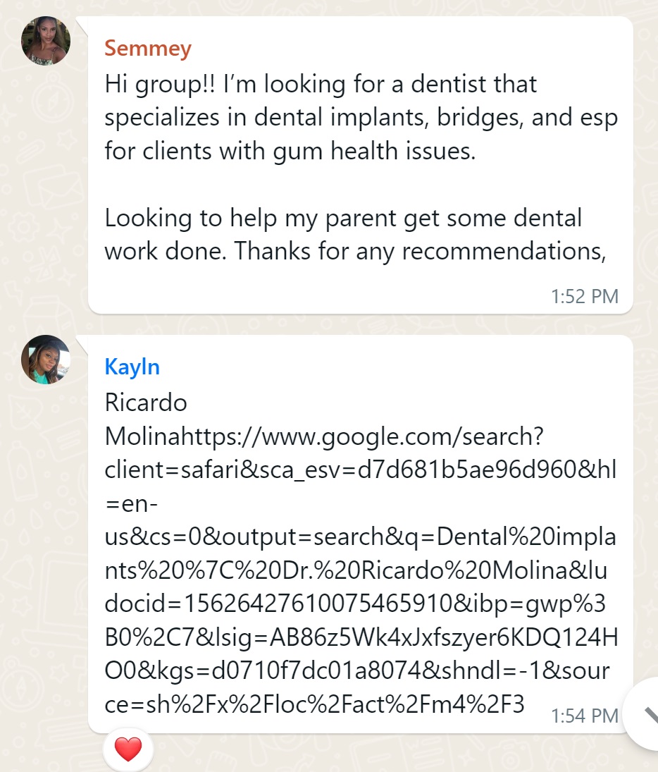 Recommendation screenshot