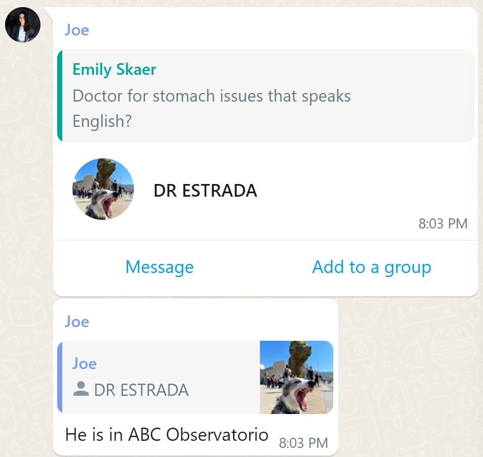 Recommendation screenshot