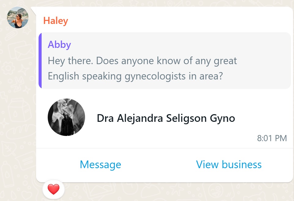 Recommendation screenshot