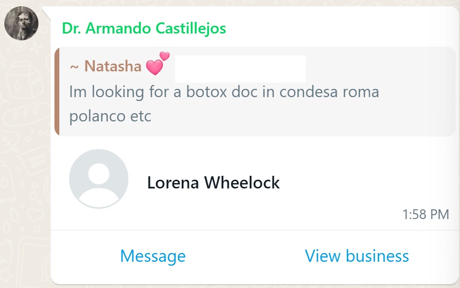 Recommendation screenshot