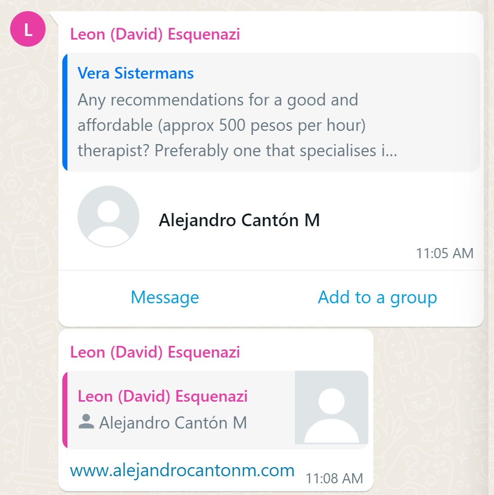 Recommendation screenshot