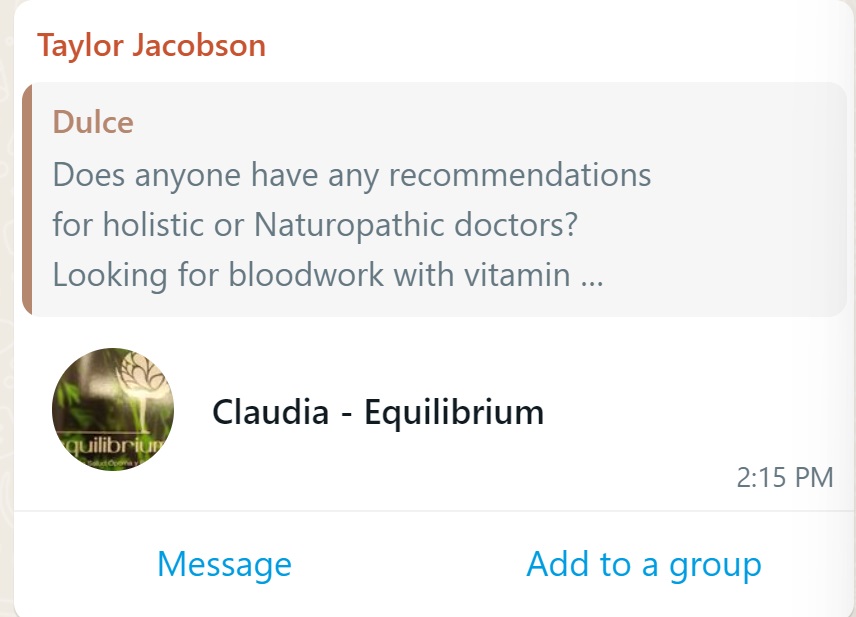 Recommendation screenshot