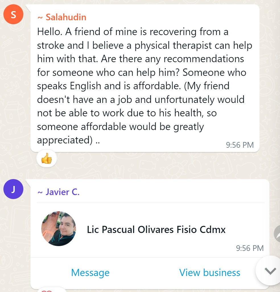 Recommendation screenshot
