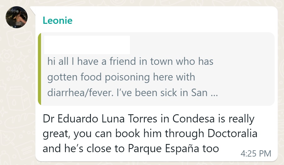 Recommendation screenshot