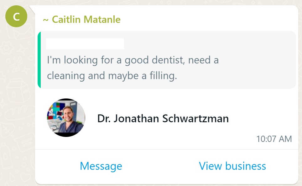 Recommendation screenshot