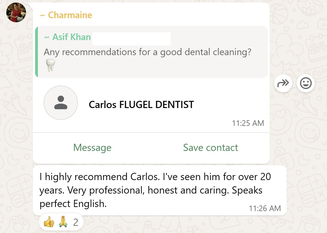 Recommendation screenshot