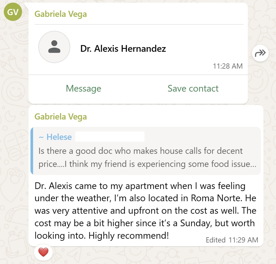 Recommendation screenshot
