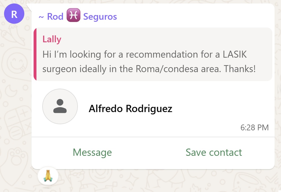 Recommendation screenshot