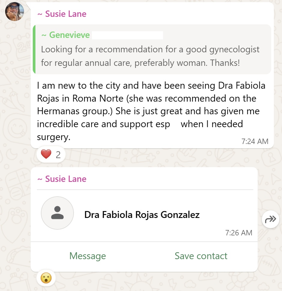 Recommendation screenshot