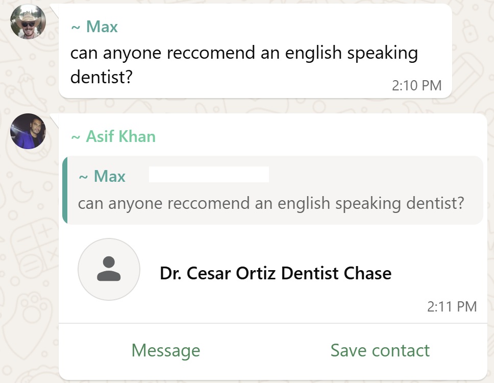 Recommendation screenshot