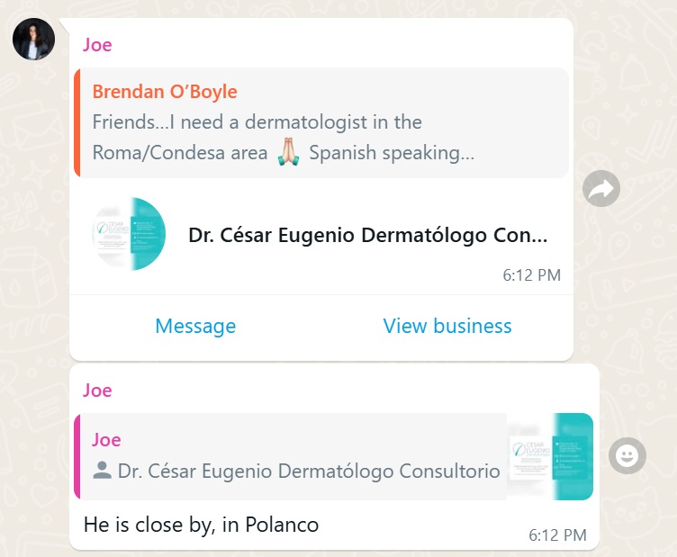 Recommendation screenshot