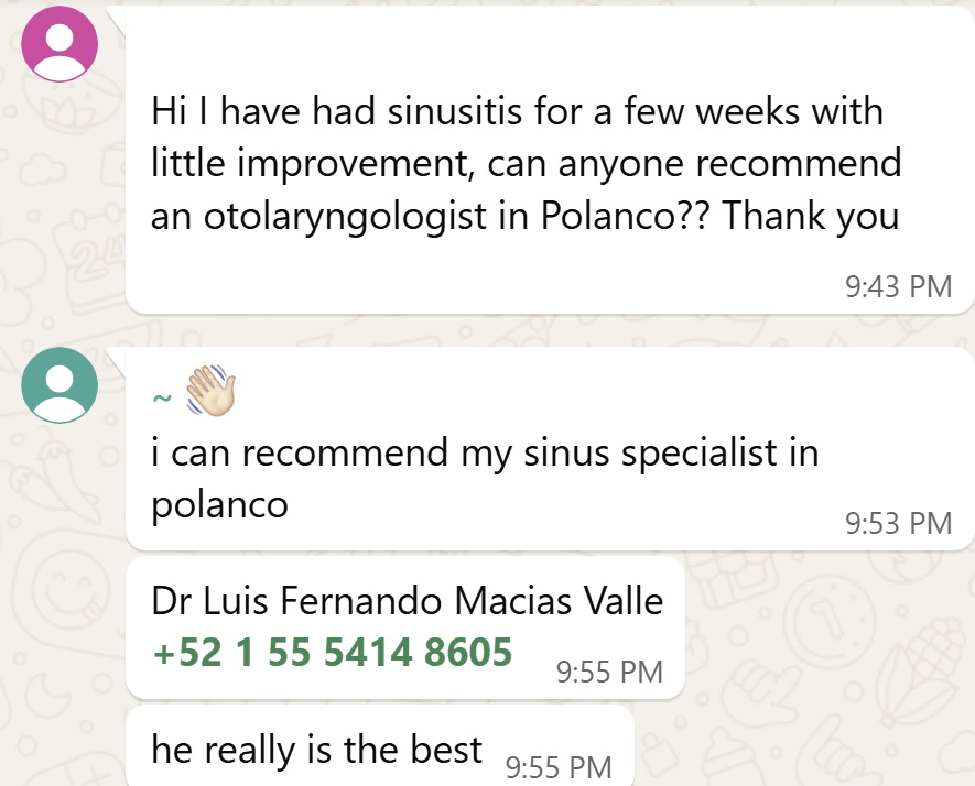 Recommendation screenshot