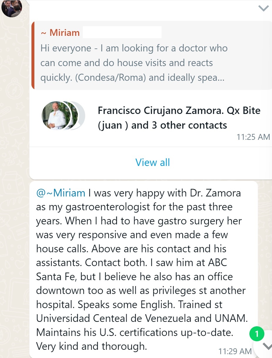 Recommendation screenshot