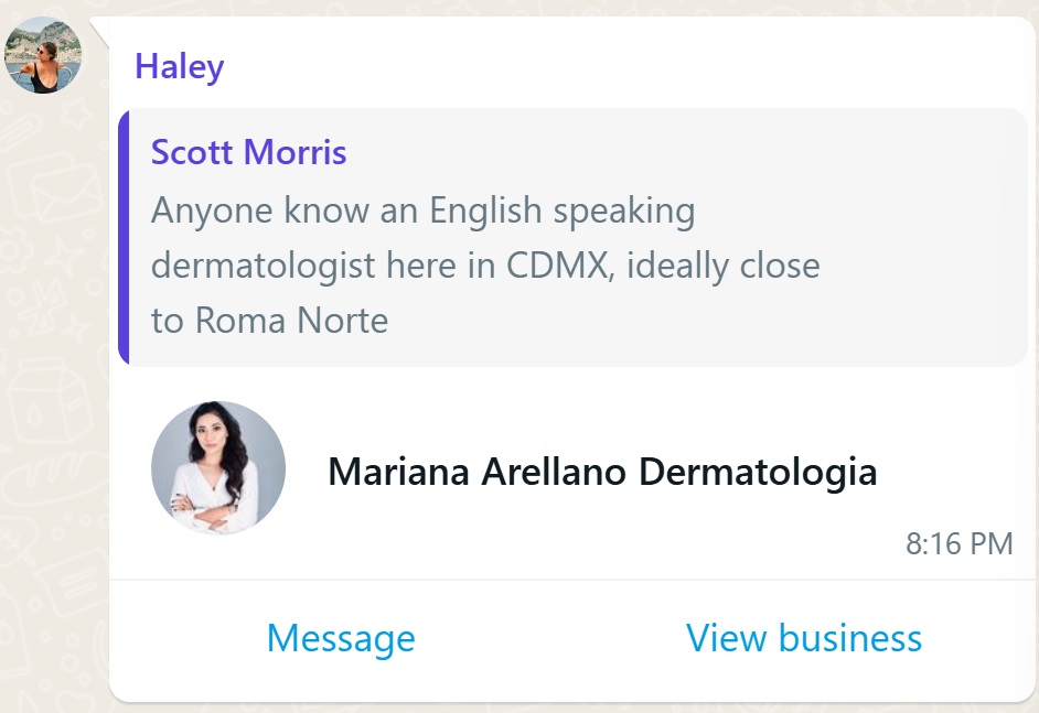 Recommendation screenshot