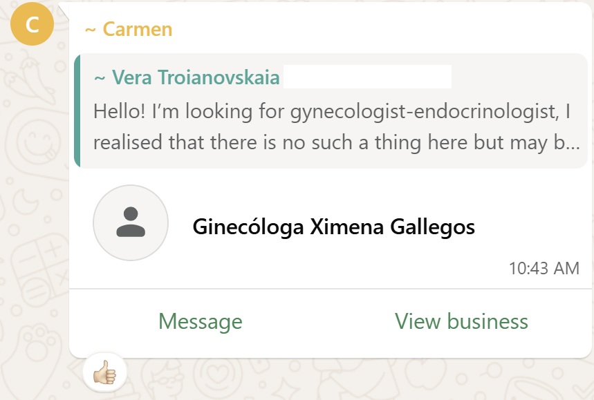 Recommendation screenshot