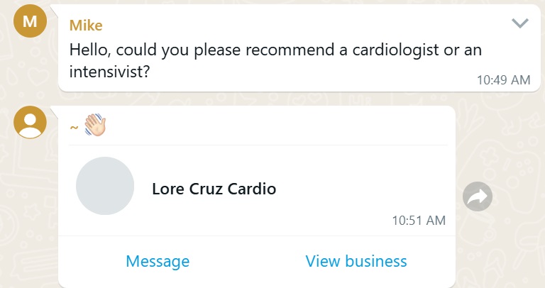 Recommendation screenshot