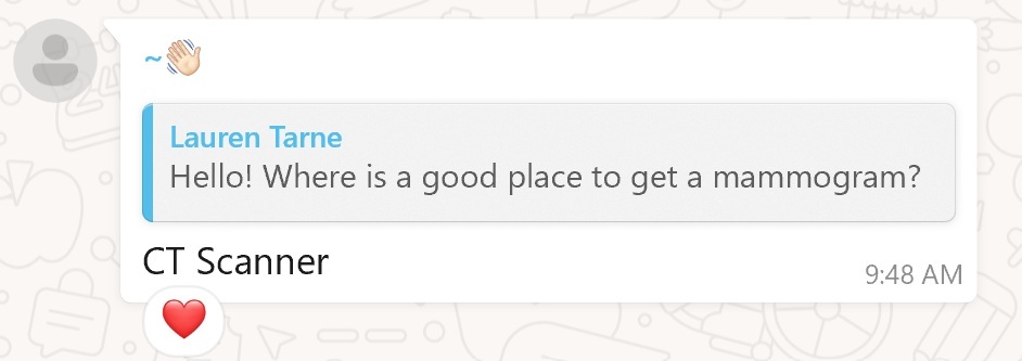 Recommendation screenshot