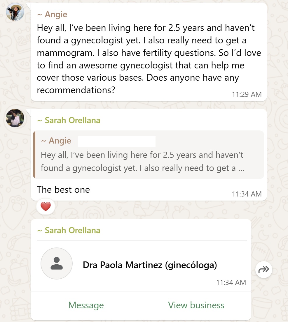 Recommendation screenshot