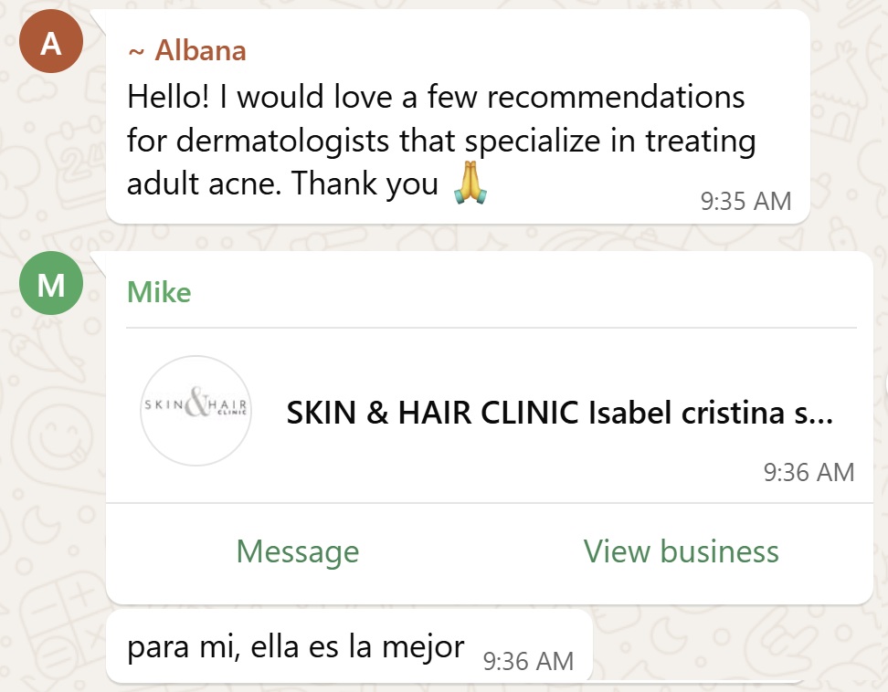 Recommendation screenshot