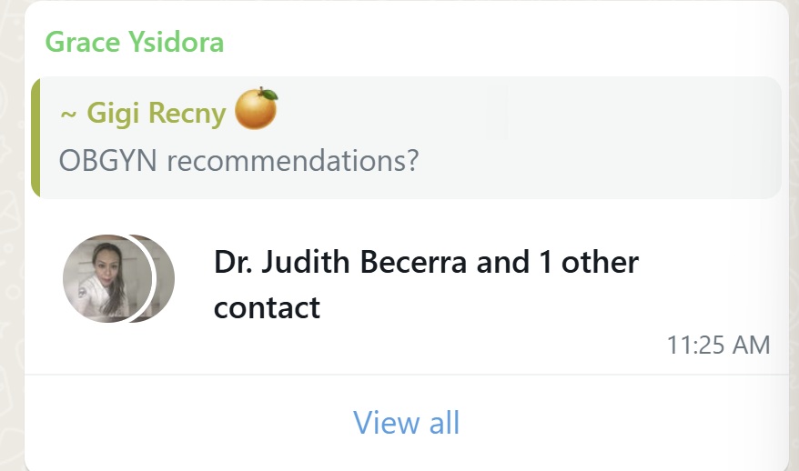Recommendation screenshot