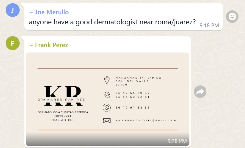 Recommendation screenshot