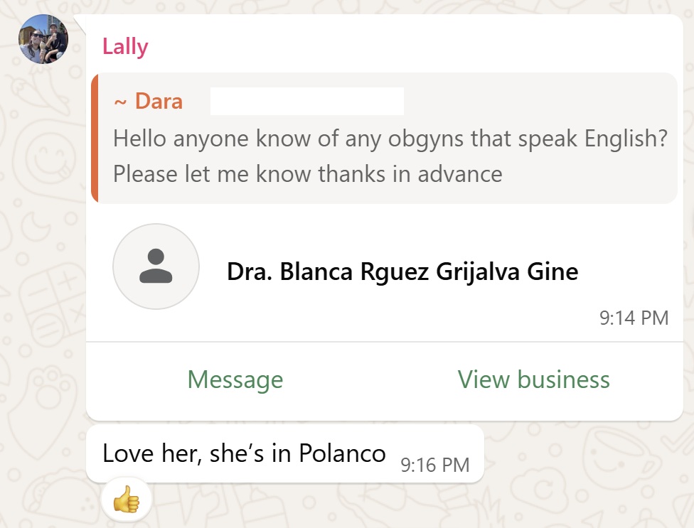 Recommendation screenshot
