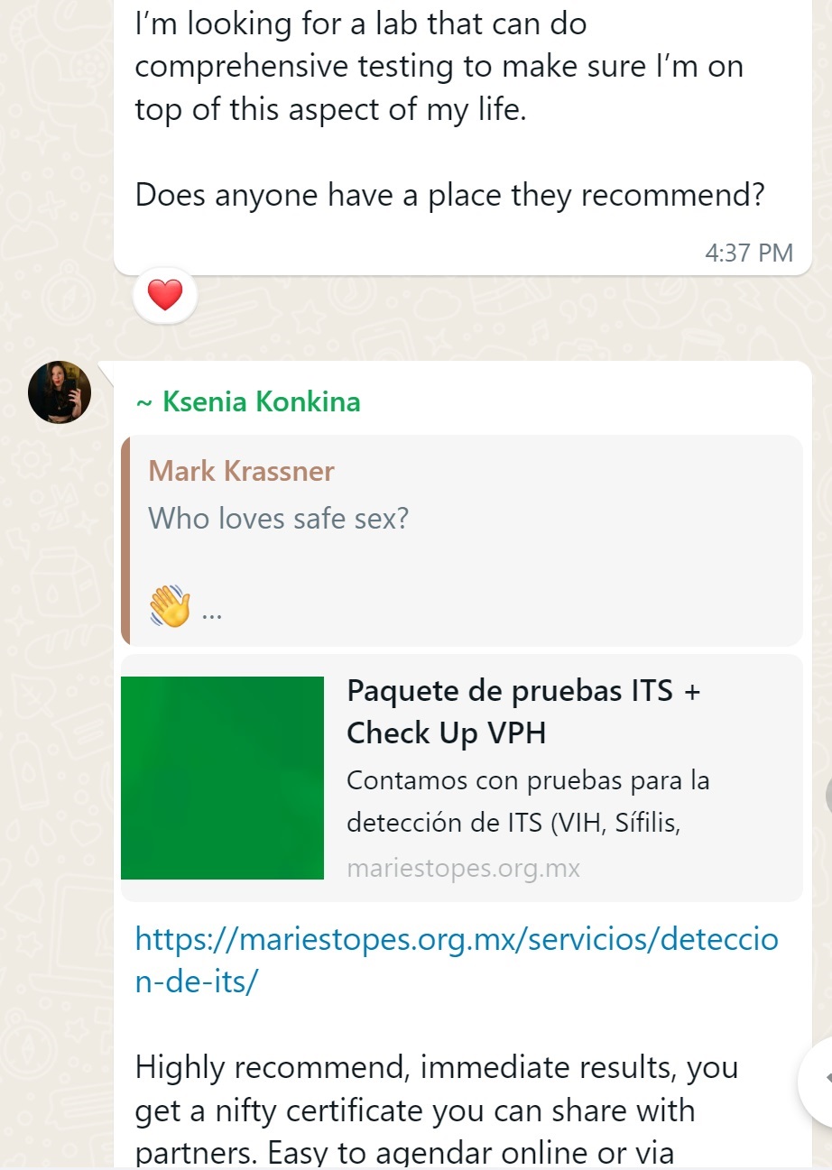 Recommendation screenshot