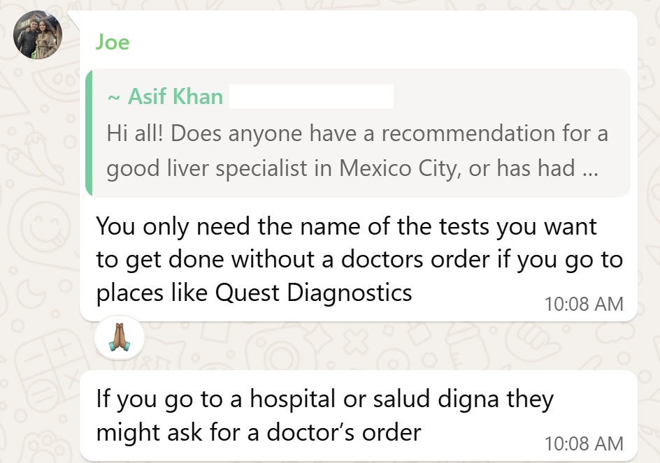Recommendation screenshot