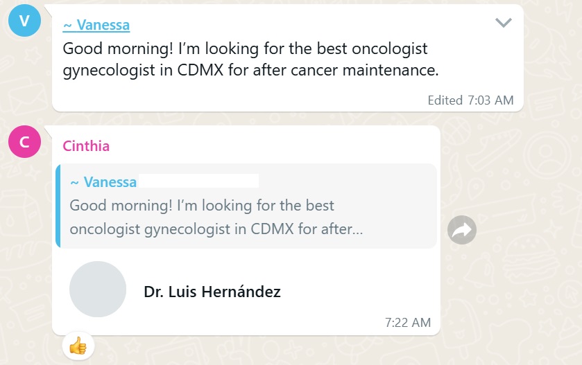 Recommendation screenshot