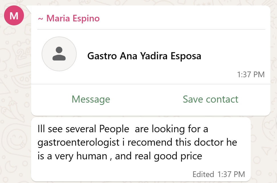Recommendation screenshot