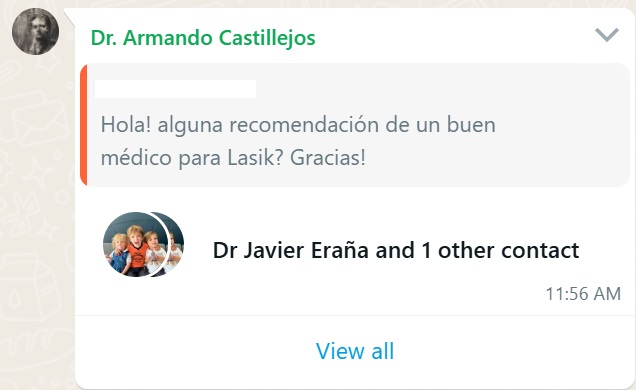 Recommendation screenshot