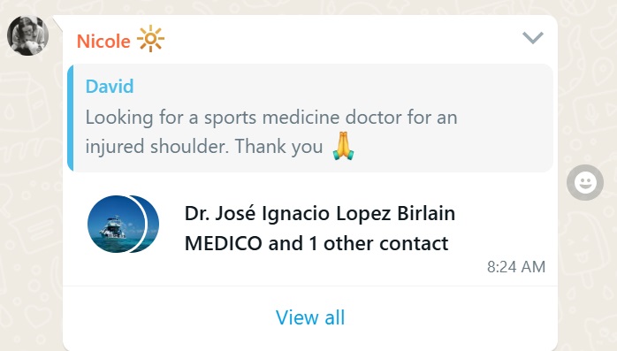 Recommendation screenshot