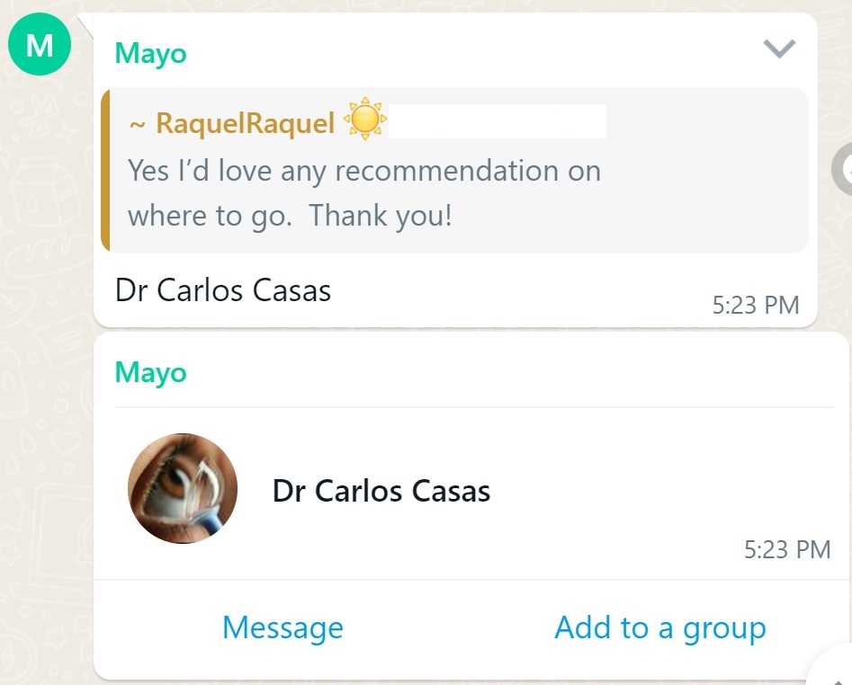 Recommendation screenshot