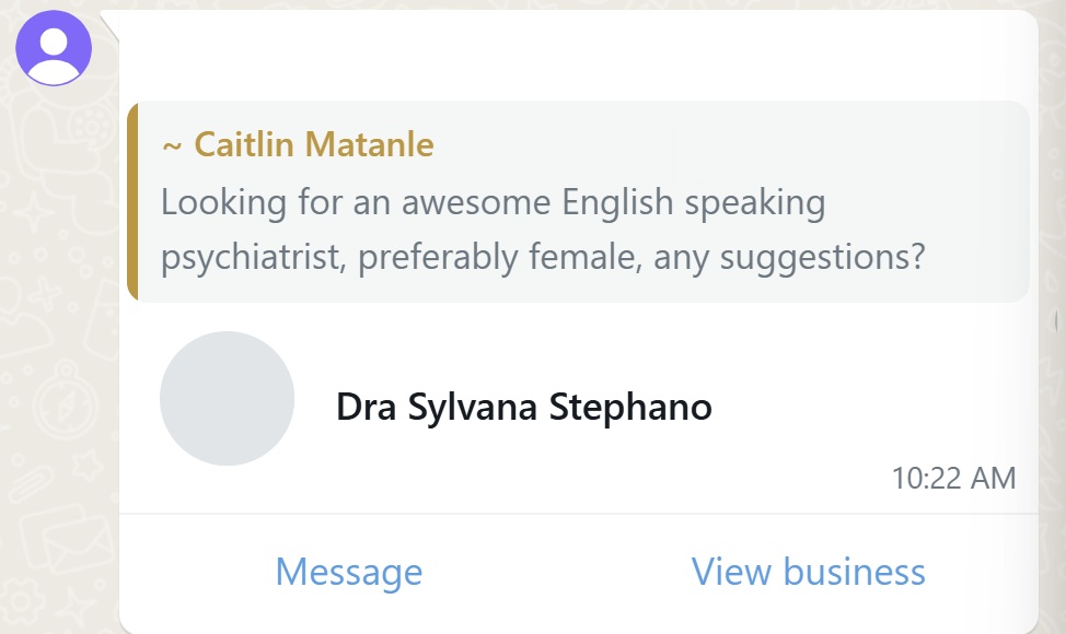 Recommendation screenshot