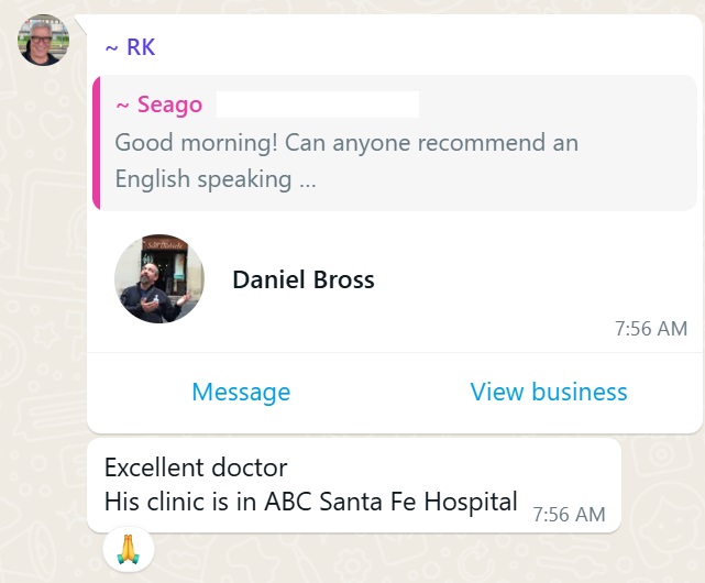 Recommendation screenshot