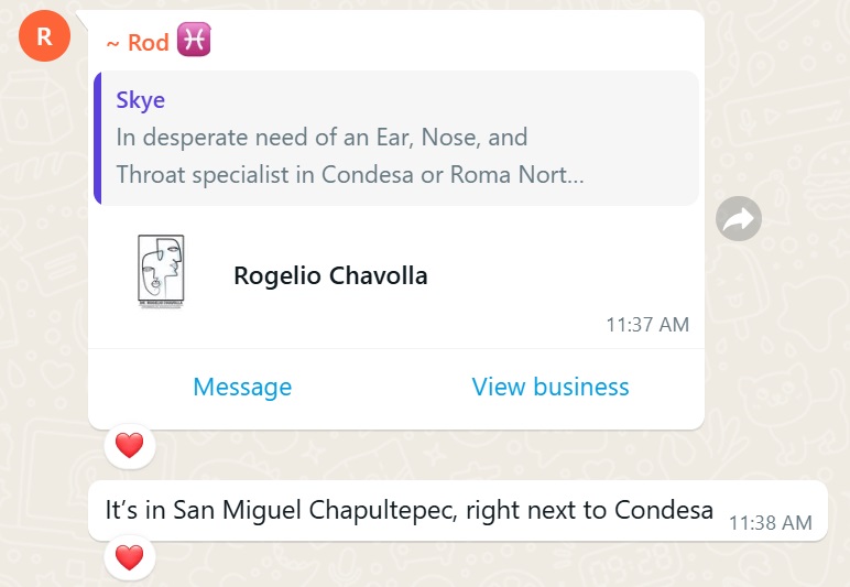 Recommendation screenshot